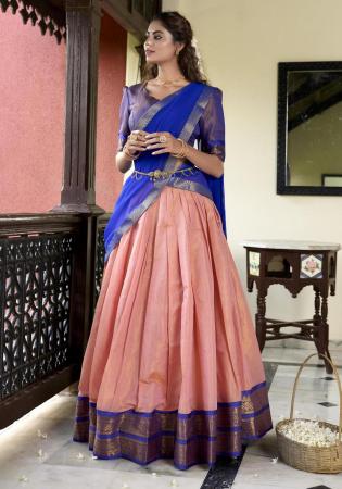 Picture of Nice Chiffon & Silk Light Coral Lehenga Choli