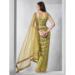 Picture of Amazing Net Dark Golden Rod Saree