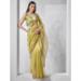 Picture of Amazing Net Dark Golden Rod Saree