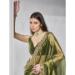 Picture of Bewitching Net Dark Olive Green Saree