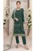 Picture of Georgette Sea Green Straight Cut Salwar Kameez