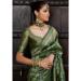 Picture of Delightful Silk Dark Olive Green Saree