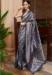 Picture of Amazing Silk Navy Blue Saree