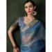 Picture of Statuesque Organza Dark Slate Blue Saree