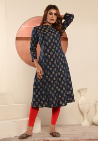 Picture of Alluring Chiffon Dark Slate Grey Kurtis & Tunic