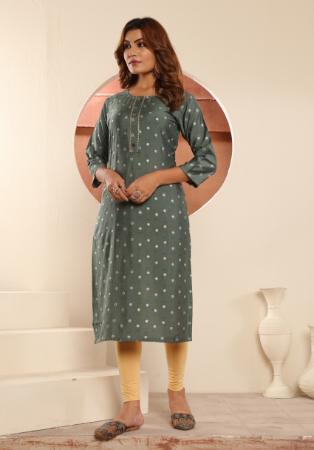 Picture of Fine Chiffon Dim Gray Kurtis & Tunic