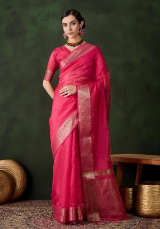 Picture of Fascinating Organza Light Coral Saree