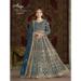 Picture of Exquisite Net Midnight Blue Straight Cut Salwar Kameez