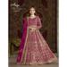 Picture of Beautiful Net Fire Brick Straight Cut Salwar Kameez