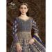 Picture of Net Dark Slate Grey Straight Cut Salwar Kameez