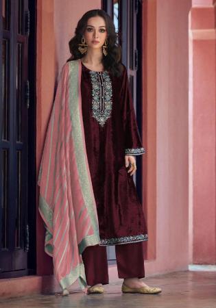 Picture of Nice Chiffon Black Straight Cut Salwar Kameez