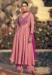 Picture of Superb Silk Dark Salmon Straight Cut Salwar Kameez