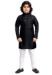 Picture of Resplendent Cotton Black Kids Kurta Pyjama