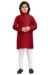 Picture of Lovely Cotton Maroon Kids Kurta Pyjama