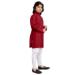 Picture of Lovely Cotton Maroon Kids Kurta Pyjama