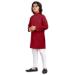 Picture of Lovely Cotton Maroon Kids Kurta Pyjama