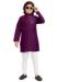 Picture of Beautiful Cotton Purple Kids Kurta Pyjama