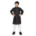 Picture of Superb Cotton Black Kids Kurta Pyjama