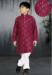 Picture of Resplendent Cotton Maroon Kids Kurta Pyjama