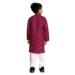 Picture of Resplendent Cotton Maroon Kids Kurta Pyjama