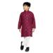 Picture of Resplendent Cotton Maroon Kids Kurta Pyjama