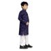 Picture of Well Formed Cotton Midnight Blue Kids Kurta Pyjama