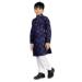 Picture of Well Formed Cotton Midnight Blue Kids Kurta Pyjama