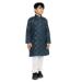 Picture of Resplendent Cotton Midnight Blue Kids Kurta Pyjama