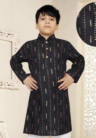 Picture of Stunning Cotton Sea Green Kids Kurta Pyjama