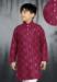 Picture of Bewitching Cotton Maroon Kids Kurta Pyjama