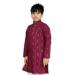 Picture of Bewitching Cotton Maroon Kids Kurta Pyjama