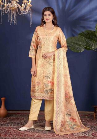 Picture of Sightly Chiffon Burly Wood Readymade Salwar Kameez