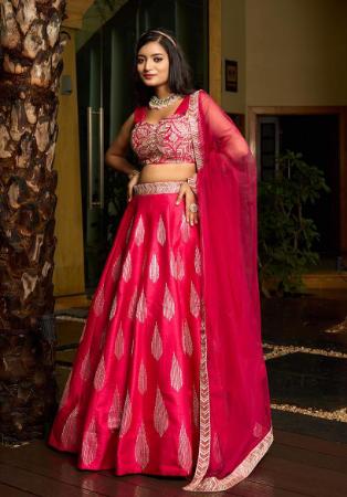 Picture of Sightly Silk Pink Lehenga Choli