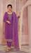 Picture of Elegant Chiffon Purple Straight Cut Salwar Kameez