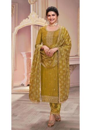 Picture of Excellent Chiffon Chocolate Straight Cut Salwar Kameez