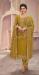 Picture of Excellent Chiffon Chocolate Straight Cut Salwar Kameez