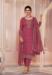 Picture of Chiffon Indian Red Straight Cut Salwar Kameez