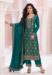 Picture of Chiffon Dark Green Straight Cut Salwar Kameez