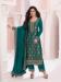 Picture of Chiffon Dark Green Straight Cut Salwar Kameez