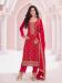 Picture of Chiffon Indian Red Straight Cut Salwar Kameez