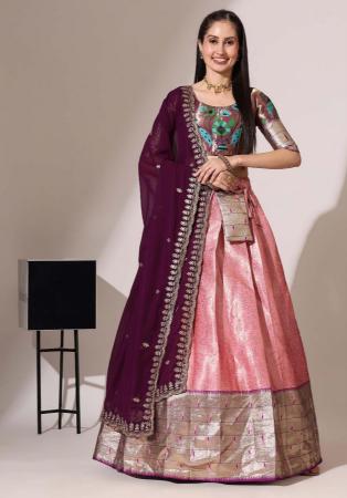 Picture of Graceful Silk Dark Salmon Lehenga Choli