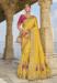 Picture of Pleasing Crepe & Silk Golden Saree