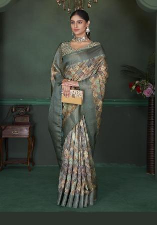 Picture of Radiant Silk Dim Gray Saree