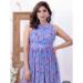 Picture of Classy Georgette Dark Slate Blue Readymade Gown