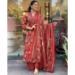 Picture of Amazing Chiffon Indian Red Readymade Salwar Kameez