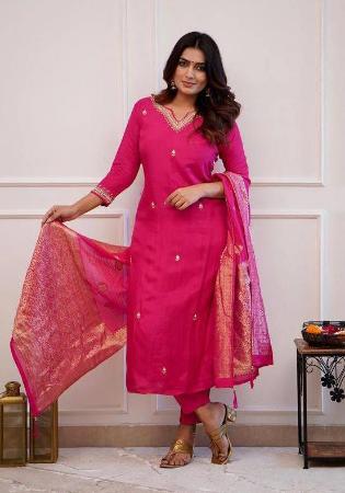 Picture of Grand Chiffon Deep Pink Readymade Salwar Kameez