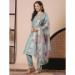 Picture of Chiffon Light Slate Grey Readymade Salwar Kameez