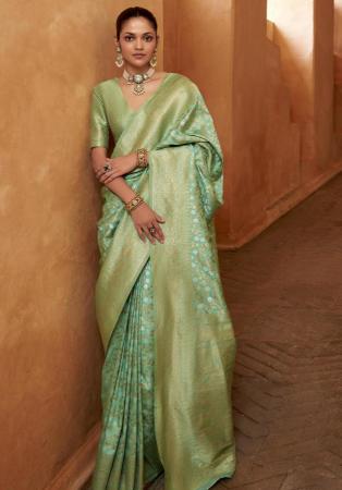 Picture of Magnificent Silk Dark Sea Green Saree