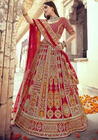 Picture of Pretty Silk Rosy Brown Lehenga Choli