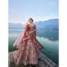 Picture of Good Looking Silk Fire Brick Lehenga Choli